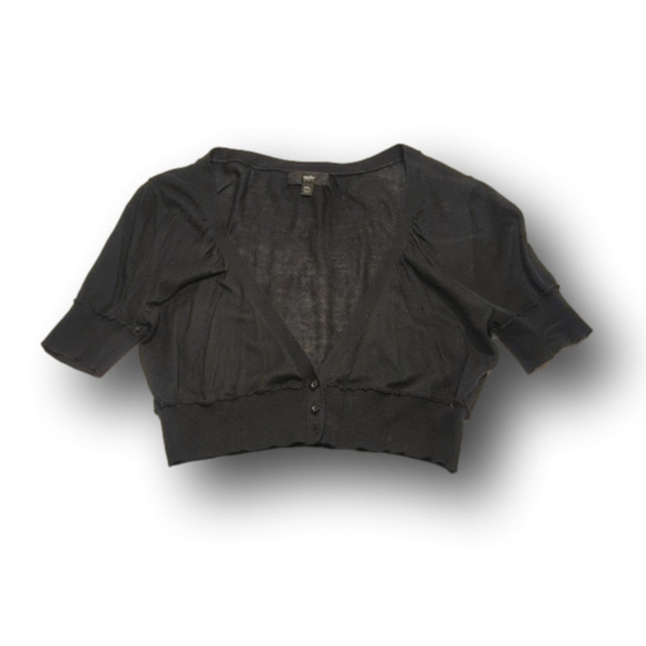 V-NECK button front sweater shrug - Picture 1 of 4